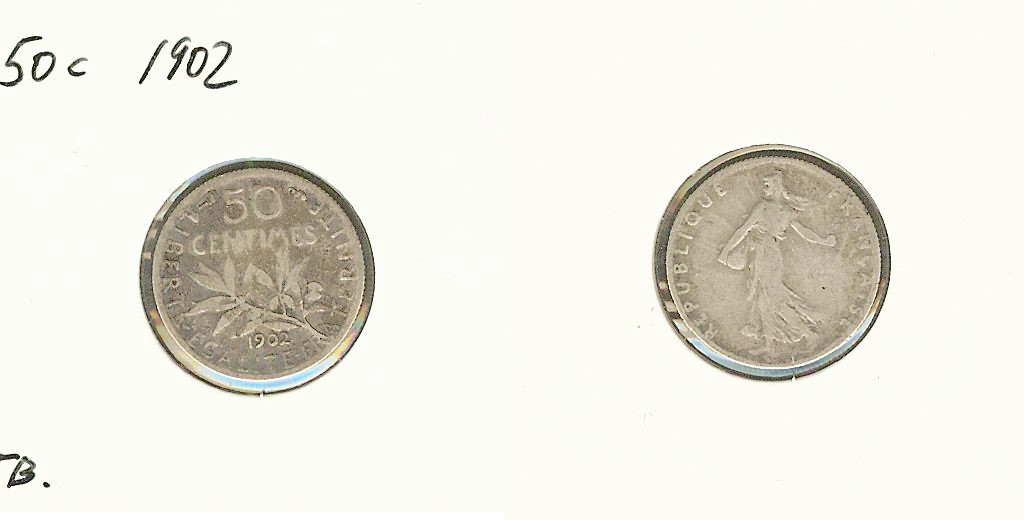 50 centimes Semeuse 1902 gF